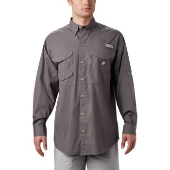 Columbia Overhemd Heren, PFG Bonehead Long Sleeve Grijs, 97HDNIBVU